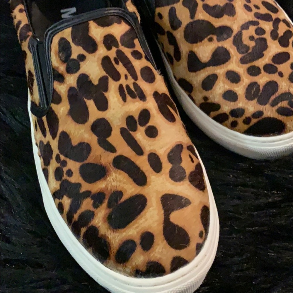 Yulia Leopard Print Genuine Calf Hair Sneaker 10M